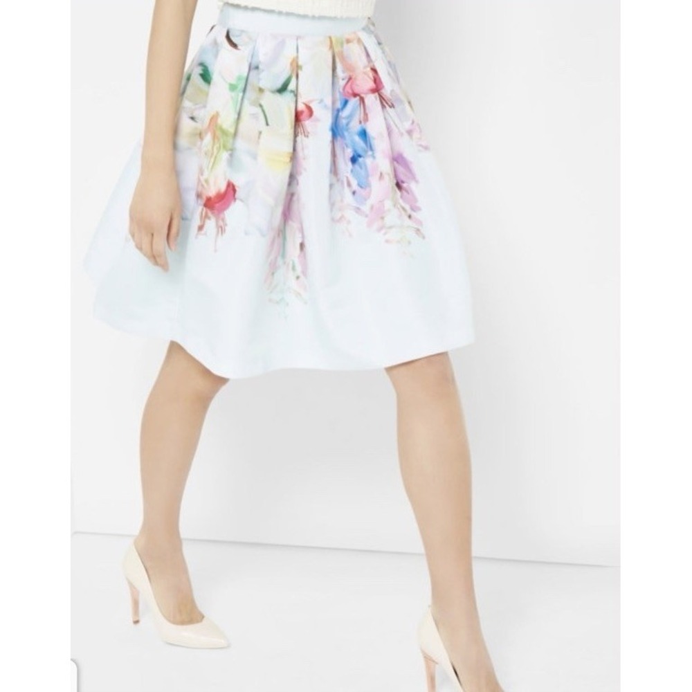 Ted Baker‎ London Hanging Garden Full Mini Skirt  US L/10 Romantic Party Spring